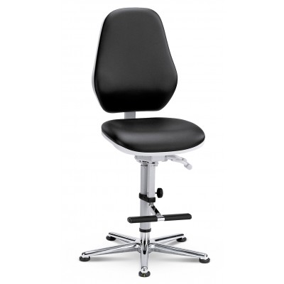 krzesło do pomieszczeń czystych sterylnych Cleanroom Basic 3/bimos/podnóżek/wysokie oparcie