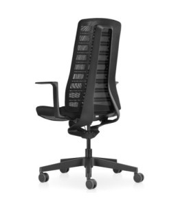 krzesło biurowe obrotowe kółka połokietniki siatka PUREis3