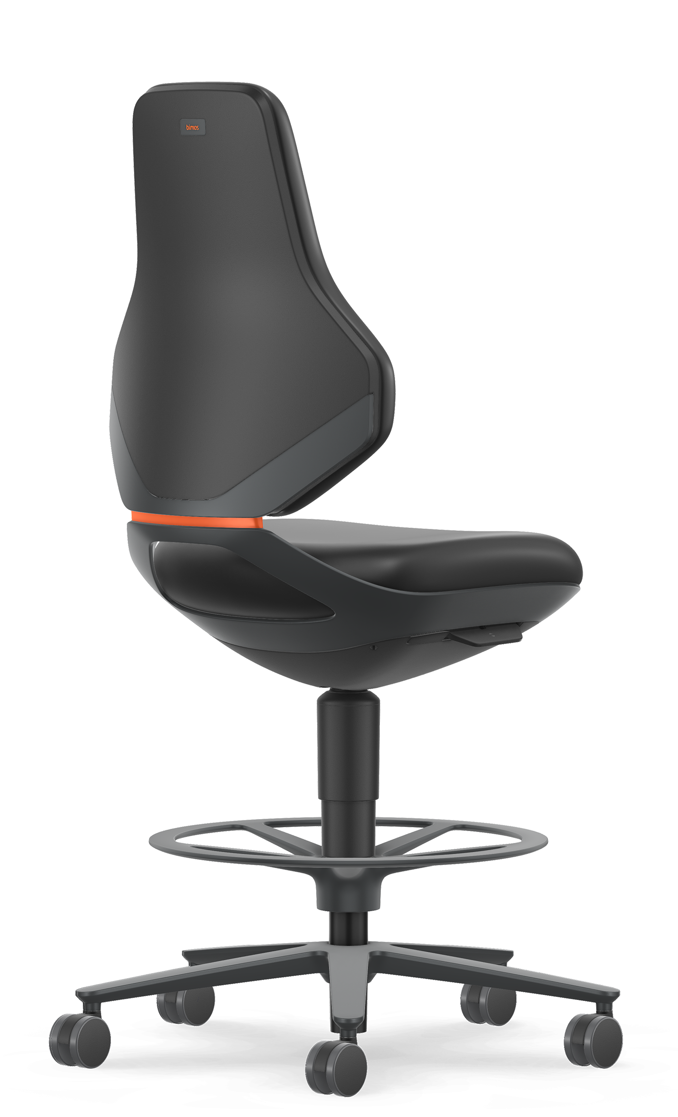 krzesło przemysłowe 10 lat gwarancji Texon 4 Bimos kółka i podnożek