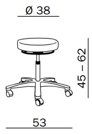 Taboret do pomieszczeń ESD Tec basic