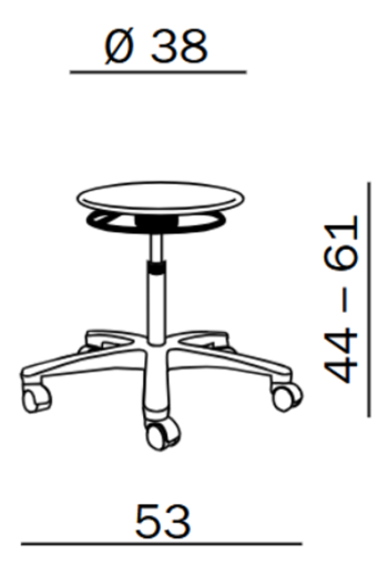 Taboret do pomieszczeń ESD Tec basic