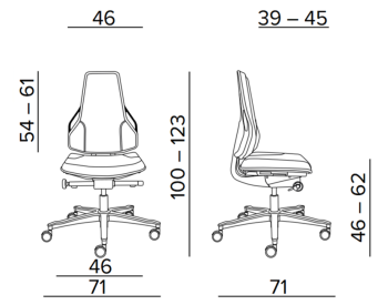 Krzesło laboratoryjne Tec identity