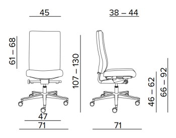 Krzesło laboratoryjne Tec Adjust