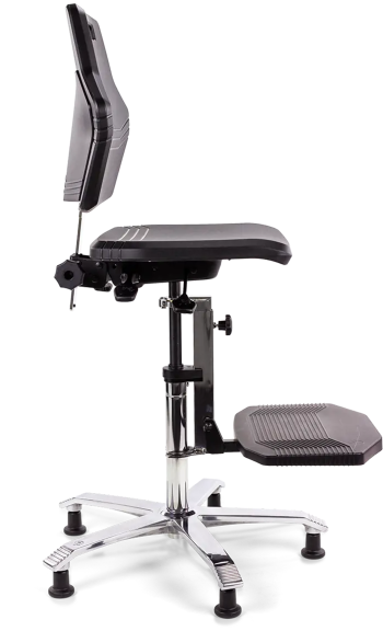 ESD cleanroom krzesło przemysłowe laboratoryjne cleanroom wysokie Score Pro4408 Line podnóżek składany