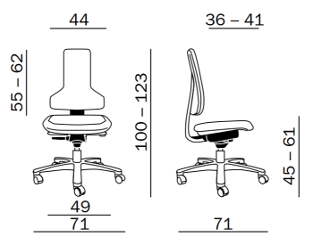 Krzesło do pomieszczeń ESD Tec profile