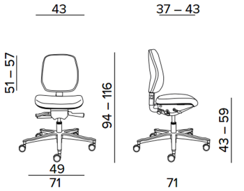 Krzesło laboratoryjne Tec classic