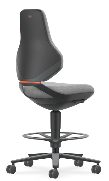 krzesło przemysłowe 10 lat gwarancji Texon 4 Bimos kółka i podnożek