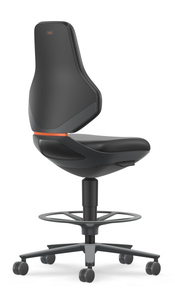 krzesło przemysłowe 10 lat gwarancji Texon 4 Bimos kółka i podnożek