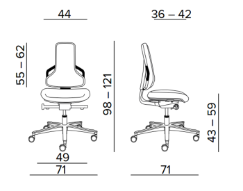 Krzesło przemysłowe, warsztatowe Tec profile
