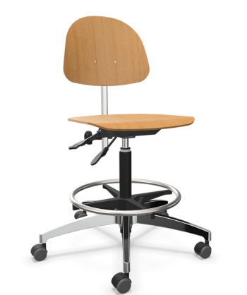 Krzesło przemysłowe warsztatowe wysokie Tec basic