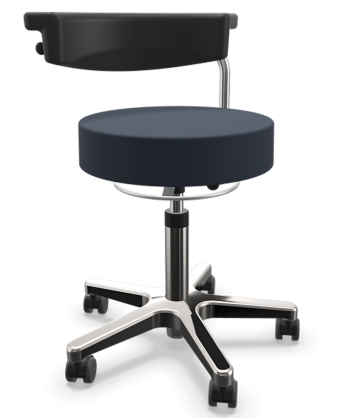 Taboret laboratoryjny Tec basic z miękkim siedziskiem