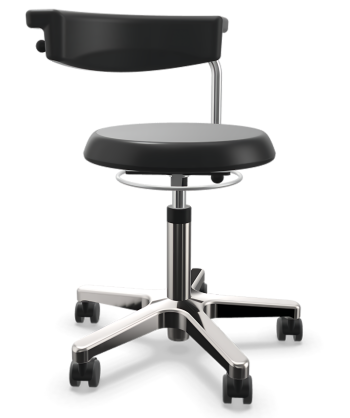 Taboret laboratoryjny Tec basic z pianką PU