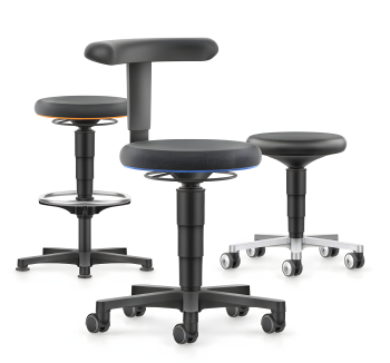 TABORET PRZEMYSŁOWY BIUROWY BIMOS 10 LAT GWARANCJI STOOL 2 ALLROUND  Kółka