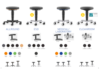 ESD TABORET BIMOS 10 LAT GWARANCJI STOOL 2 system ESD KÓŁKA