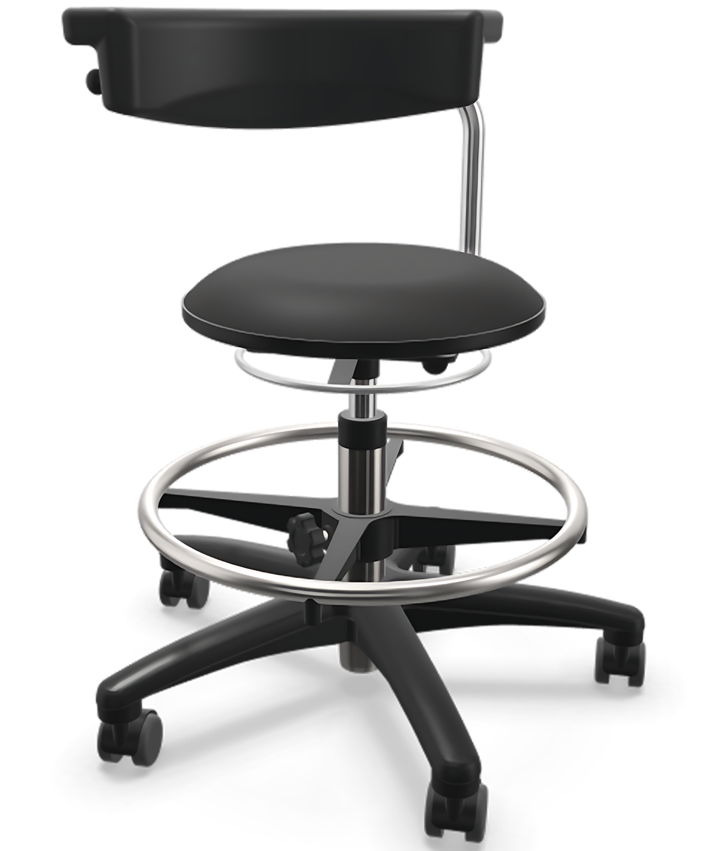 Taboret laboratoryjny wysoki Tec basic