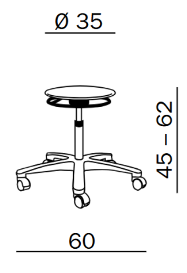 Taboret przemysłowy warsztatowy Tec basic