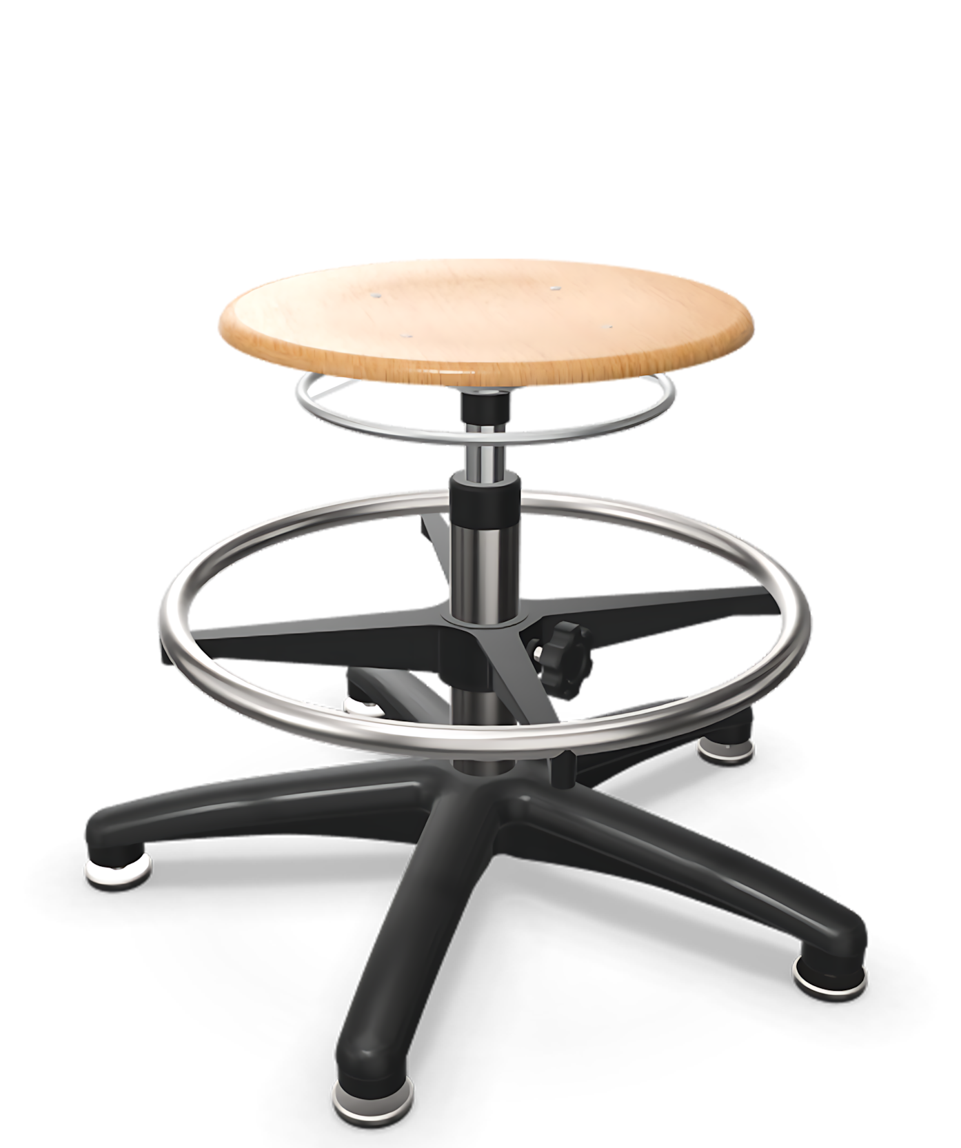 Wysoki taboret przemysłowy warsztatowy Tec basic