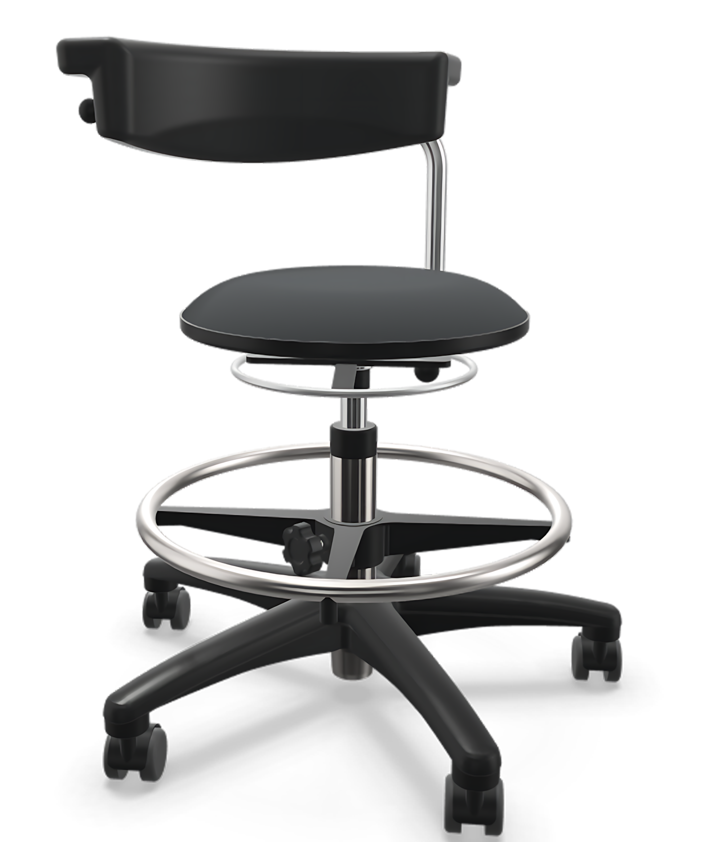 Wysoki taboret przemysłowy warsztatowy Tec basic